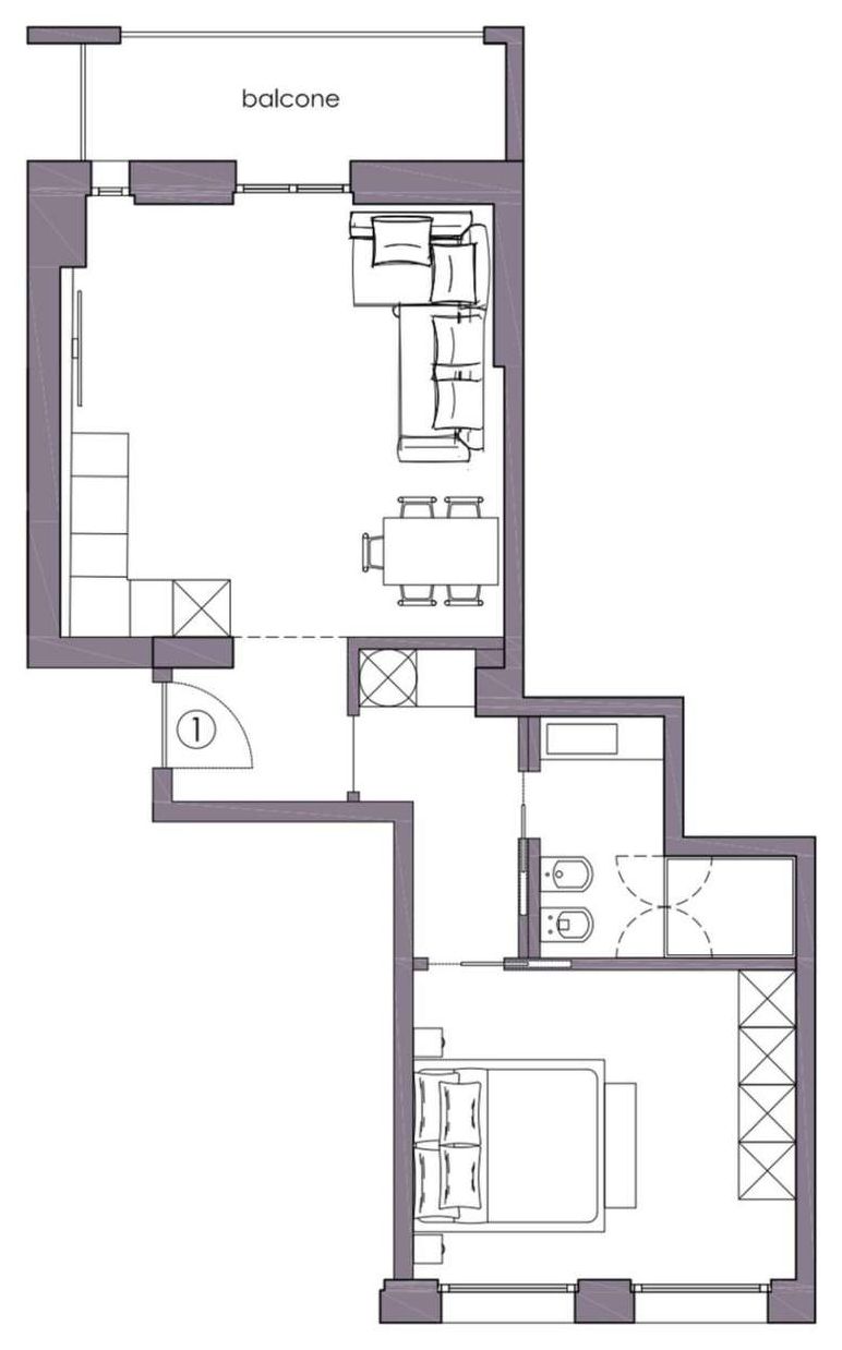 Planimetria Appartamento 01 · 12° piano
